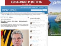 Bild zum Artikel: Gauck wünscht sich mehr Migranten in der Politik