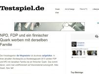 Bild zum Artikel: NPD, FDP und ein finnischer Quark werben mit derselben Familie