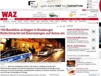 Bild zum Artikel: 100 Bandidos schlagen in Duisburger Rotlichtviertel mit Eisenstangen auf Autos ein