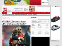Bild zum Artikel: Riesen-Lob vom Chef  -  

Pep stellt Lahm über Messi: „Der intelligenteste Spieler“