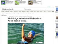 Bild zum Artikel: Extremschwimmerin Diana Nyad: 64-Jährige schwimmt Rekord von Kuba nach Florida
