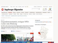 Bild zum Artikel: Neu-Ulm: Gegendemonstranten zwingen NPD-Laster zum Rückzug