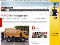 Bild zum Artikel: Neu-Ulm verhindert NPD-Demo: Mit der Kehrmaschine gegen rechts