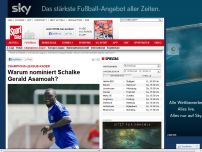 Bild zum Artikel: CL-Kader  -  

Warum nominiert Schalke Gerald Asamoah?