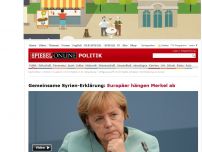 Bild zum Artikel: Gemeinsame Syrien-Erklärung: Europäer hängen Merkel ab