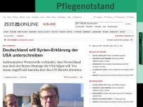 Bild zum Artikel: Giftgas-Einsatz: 
			  Deutschland will Syrien-Erklärung der USA unterschreiben