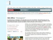 Bild zum Artikel: NSA-Affäre: 'Champagner!'