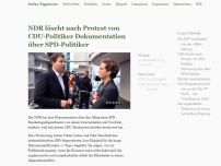 Bild zum Artikel: NDR löscht nach Protest von CDU-Politiker Dokumentation über SPD-Politiker