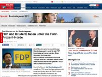 Bild zum Artikel: Zwei Wochen vor der Bundestagswahl - FDP fällt wieder unter der Fünf-Prozent-Hürde