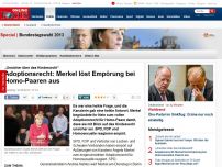 Bild zum Artikel: „Unsicher über das Kindeswohl“ - Adoptionsrecht: Merkel löst Empörung bei Homo-Paaren aus