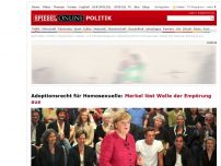 Bild zum Artikel: Adoptionsrecht für Homosexuelle: Merkel löst Welle der Empörung aus