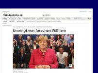 Bild zum Artikel: ARD-Wahlarena mit Merkel: Umringt von forschen Wählern