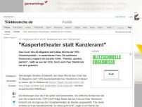 Bild zum Artikel: Reaktionen auf Peer Steinbrücks 'Stinkefinger': 'Kasperletheater statt Kanzleramt'