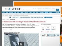 Bild zum Artikel: Falsche Geste: Steinbrücks Stinkefinger hat die Wahl entschieden