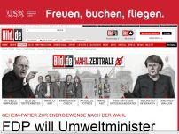 Bild zum Artikel: Geheim-Papier - FDP will Umweltminister entmachten
