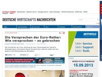 Bild zum Artikel: Die Versprechen der Euro-Retter: Wie versprochen – so gebrochen