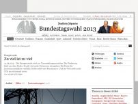 Bild zum Artikel: Energiewende: Zu viel ist zu viel