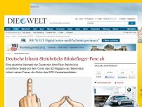 Bild zum Artikel: Zeitschriften-Cover: Deutsche lehnen Steinbrücks Stinkefinger-Pose ab