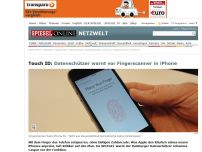 Bild zum Artikel: Touch ID: Datenschützer warnt vor Fingerscanner in iPhone