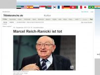 Bild zum Artikel: Literaturkritiker: Marcel Reich-Ranicki ist tot