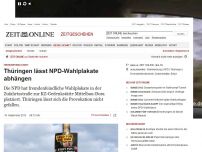 Bild zum Artikel: Fremdenfeindlichkeit: 
			  Thüringen lässt NPD-Wahlplakate abhängen