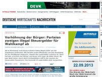 Bild zum Artikel: Verhöhnung der Bürger: Parteien zweigen illegal Steuergelder für Wahlkampf ab