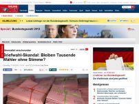 Bild zum Artikel: Stimmzettel verschwunden - Briefwahl-Skandal: Bleiben Tausende Wähler ohne Stimme?