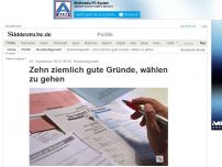 Bild zum Artikel: Bundestagswahl: Zehn ziemlich gute Gründe, wählen zu gehen