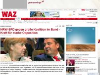 Bild zum Artikel: NRW-SPD gegen große Koalition im Bund - Kraft für starke Opposition