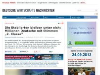 Bild zum Artikel: Die Etablierten bleiben unter sich: Millionen Deutsche mit Stimmen „2. Klasse“