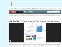 Bild zum Artikel: Witz über iOS 7: iPhone-Nutzer glauben an das Wasserfest-Update