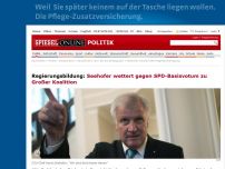 Bild zum Artikel: Regierungsbildung: Seehofer wettert gegen SPD-Basisvotum zu Großer Koalition