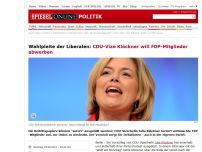 Bild zum Artikel: Wahlpleite der Liberalen: CDU-Vize Klöckner will FDP-Mitglieder abwerben