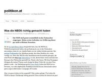 Bild zum Artikel: Was die NEOS richtig gemacht haben