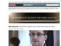 Bild zum Artikel: NSA-Skandal: Snowden meldet sich im EU-Parlament zu Wort
