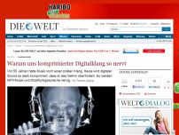 Bild zum Artikel: Audiotechnik: Warum uns komprimierter Digitalklang so nervt