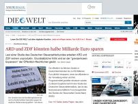 Bild zum Artikel: Rundfunkordnung: ARD und ZDF könnten halbe Milliarde Euro sparen