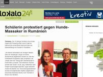 Bild zum Artikel: Schülerin organisiert Protest-Aktion gegen Hunde-Massaker in Rumänien