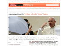 Bild zum Artikel: Franziskus-Medaille: Vatikan schreibt 'Jesus' falsch