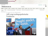 Bild zum Artikel: Aktuelle Analyse: AfD zeigt rechtspopulistische Tendenzen