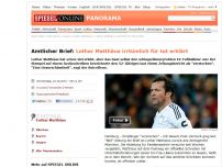 Bild zum Artikel: Amtlicher Brief: Lothar Matthäus irrtümlich für tot erklärt
