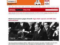 Bild zum Artikel: Misstrauensvotum gegen Brandt: Egon Bahr sprach mit DDR über Stimmenkauf