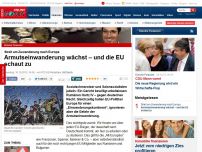 Bild zum Artikel: Streit um Zuwanderung nach Europa - Armutseinwanderung wächst - und die EU schaut zu