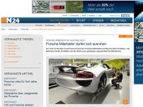 Bild zum Artikel: Weniger arbeiten für gleiches Geld - 
Porsche-Mitarbeiter dürfen sich ausruhen