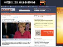 Bild zum Artikel: Merkel: Keine Gleichstellung in Großer Koalition