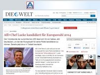 Bild zum Artikel: Euro-Kritiker: AfD-Chef Lucke kandidiert für Europawahl 2014