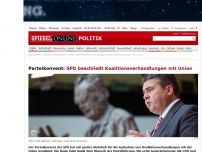 Bild zum Artikel: Parteikonvent: SPD beschließt Koalitionsverhandlungen mit Union 