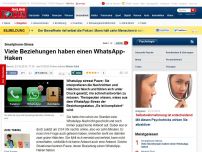 Bild zum Artikel: Chat auf dem Smartphone stresst - Viele Beziehungen haben einen WhatsApp-Haken