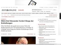 Bild zum Artikel: Geheimdienste: 
			  NSA-Chef Alexander fordert Stopp der Enthüllungen