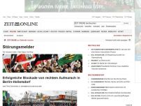 Bild zum Artikel: Störungsmelder: 
			  Erfolgreiche Blockade von rechtem Aufmarsch in Berlin-Hellersdorf